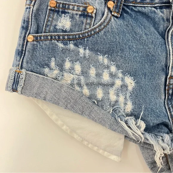 One Teaspoon Blue Jean Shorts - Picture 5 of 11